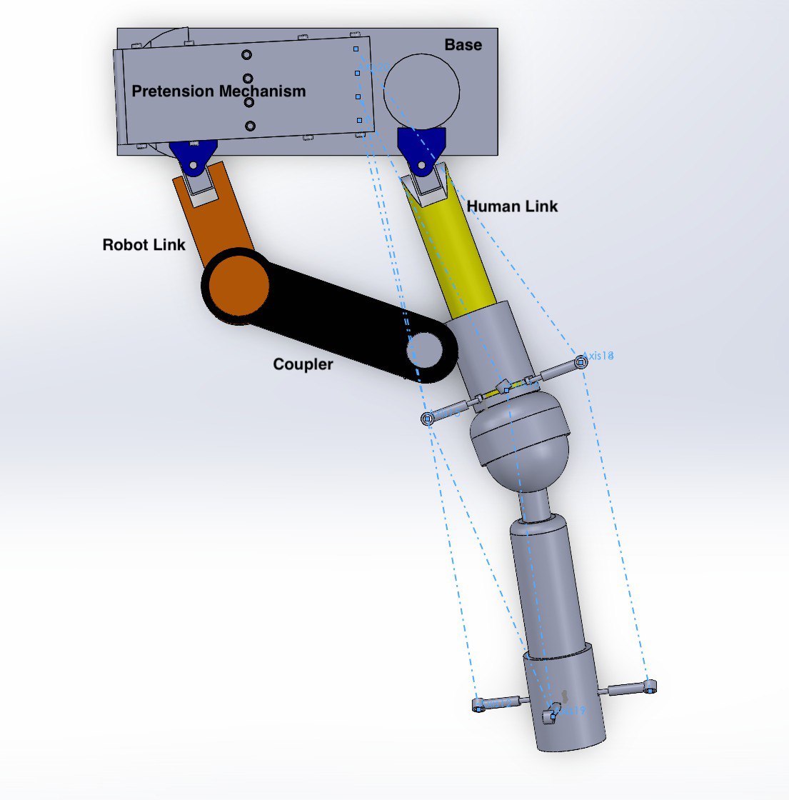 Miniature shoulder mechanism CAD joint detail, photo 2 of 3