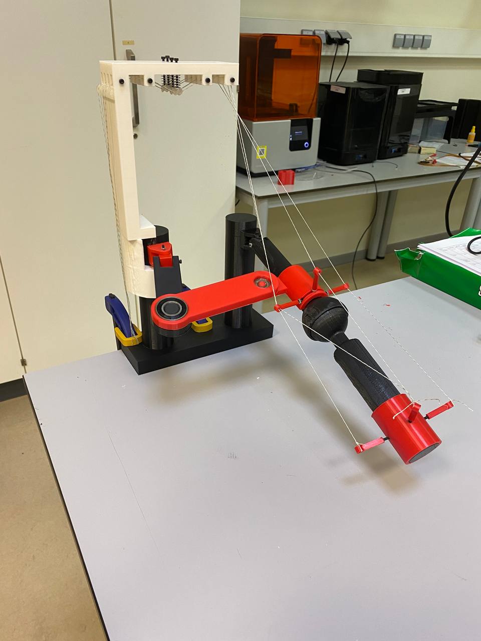 3D-printed miniature shoulder mechanism prototype, photo 1 of 3